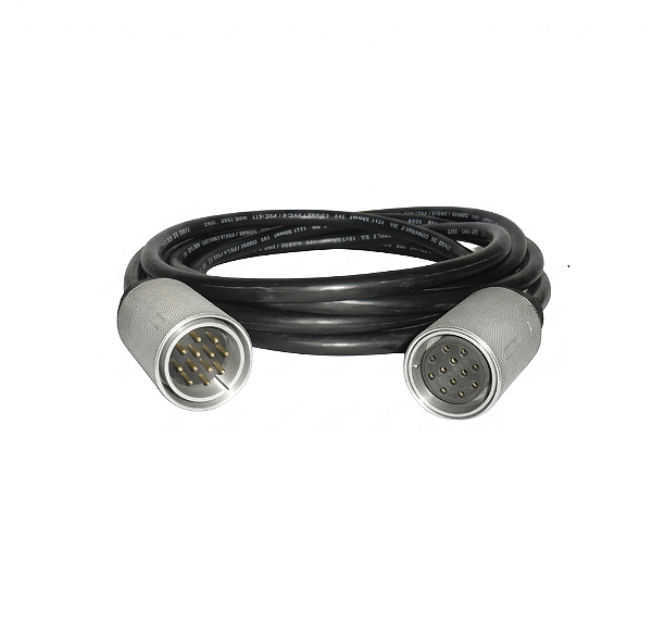 Cabo de Extensão 12 Pinos M12 - Linha Pesada Militar