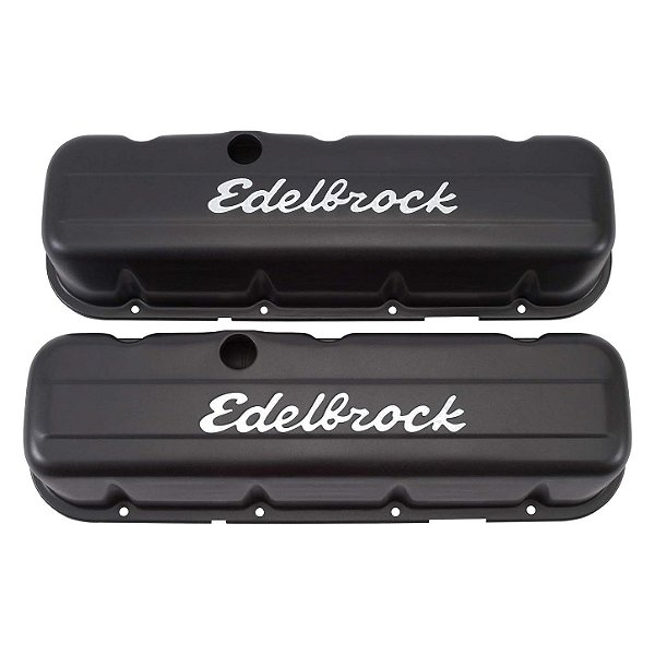 Tampa de Válvula Edelbrock 4683 Signature Alto Preto Ford V8 302