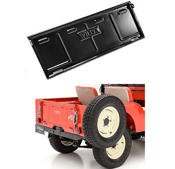 TAMPA TRASEIRA PARA JEEP CJ5 LOGO WILLYS