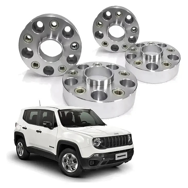 Espaçador Alargador de Roda AVM 31,75MM para Jeep Renegade Jogo 4 Pçs