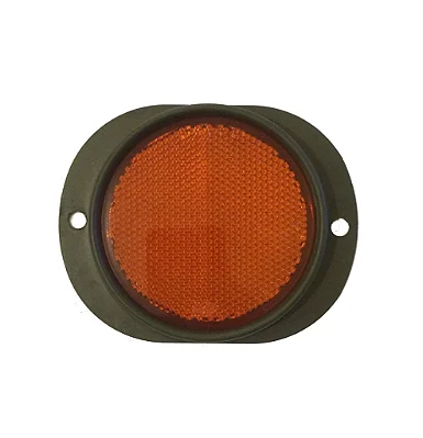 Refletor Metal Amarelo Olho Gato Jeep Militar GPW MB Ovalado