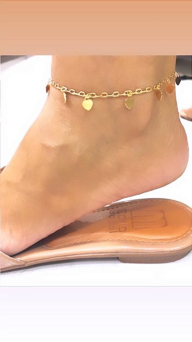 Tornozeleira semijoias 18k