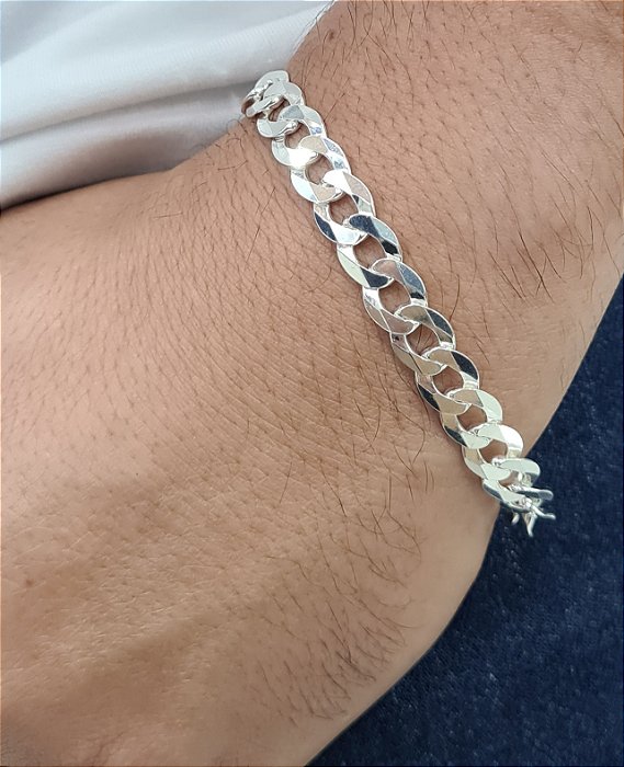 Pulseira Masculina Grumet Prata 925 - 9mm - 21cm - PPR24