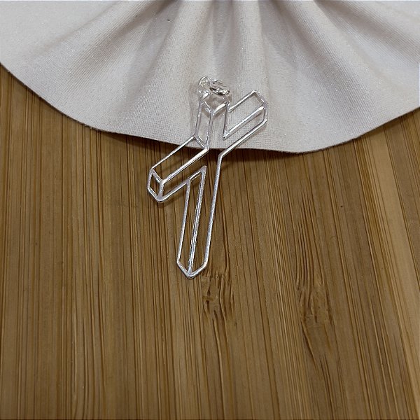 Pingente Crucifixo 3D Prata 925 - 35mm - PIPR13