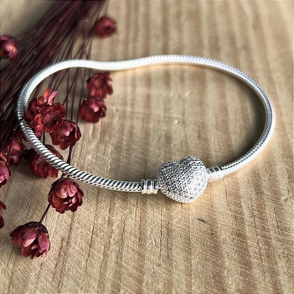 Pulseira para Berloques Prata 925 16cm - 17cm - 18cm - 19cm - 20cm - 21cm