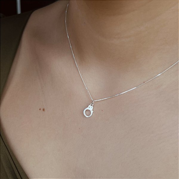 Gargantilha com Pingente Algemas Prata 925 - CPR115