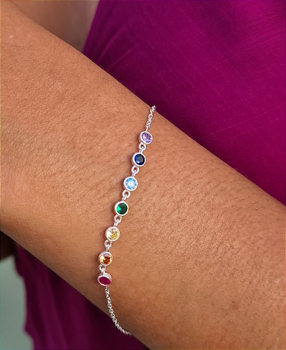Pulseira 7 Chakras  Prata 925 - PPR61