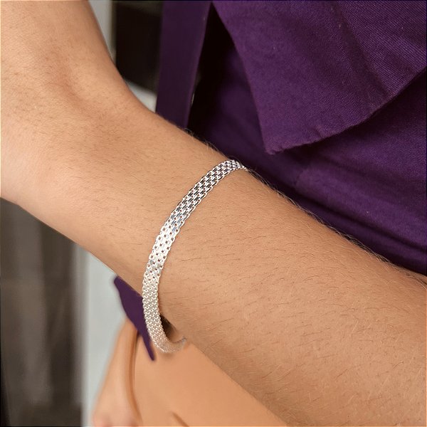 Pulseira Esteira 4mm Prata 925 - 18cm - PPR63