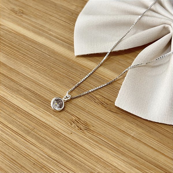 Gargantilha  Ponto de Luz Prata 925 - 6mm - CPR180