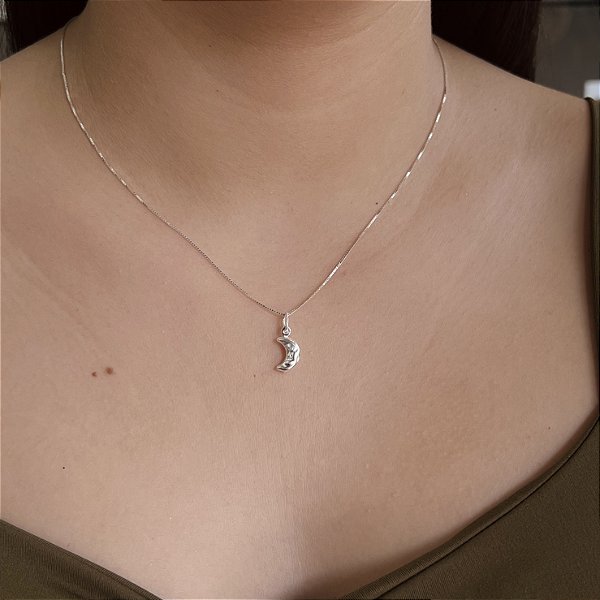 Gargantilha com Pingente Lua Prata 925 - CPR219