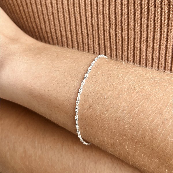 Pulseira Singapura Prata 925 - 19cm - PPR140