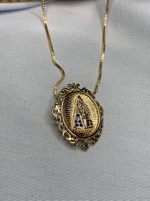 Gargantilha Nossa Sra. Aparecida Semijoia 18k - MC184