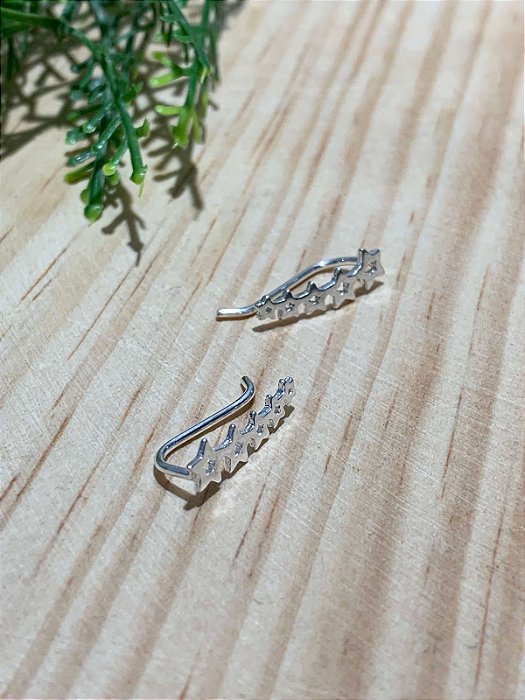 Brincos Ear Cuff Estrelinhas Prata 925 - BPR188