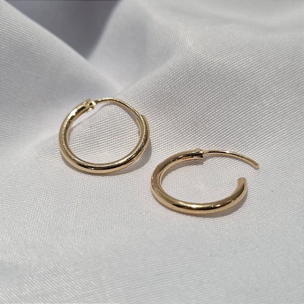 Argolas Lisa Semijoia 18k - 12mm