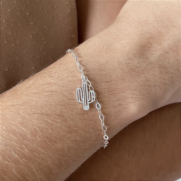 Pulseira Cactos Prata 925 - 18cm - PPR192