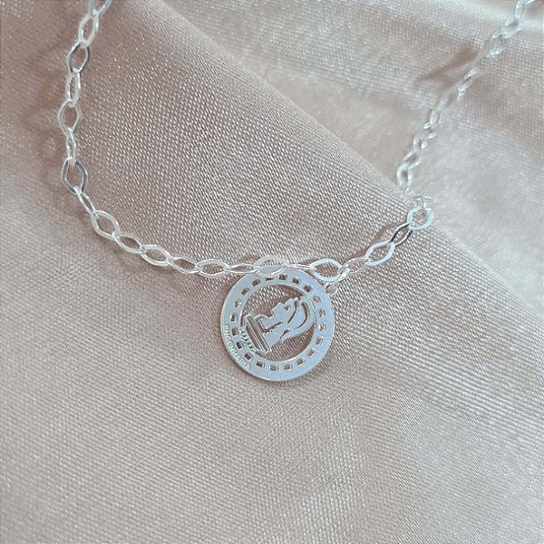 Pulseira com Pingente de Profissão Prata 925 - 18cm - PPR223