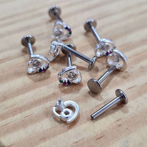 Piercing Tragus Cartilagem Cobra Prata 925