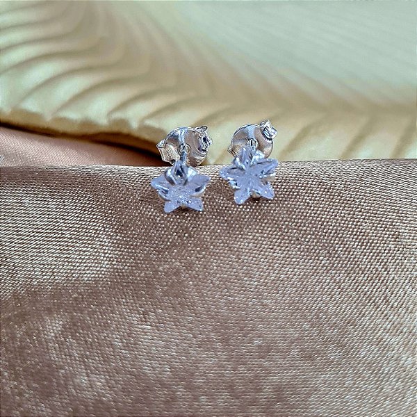 Brincos Estrelinha Zircônia  Prata 925 - 6mm - BPR405