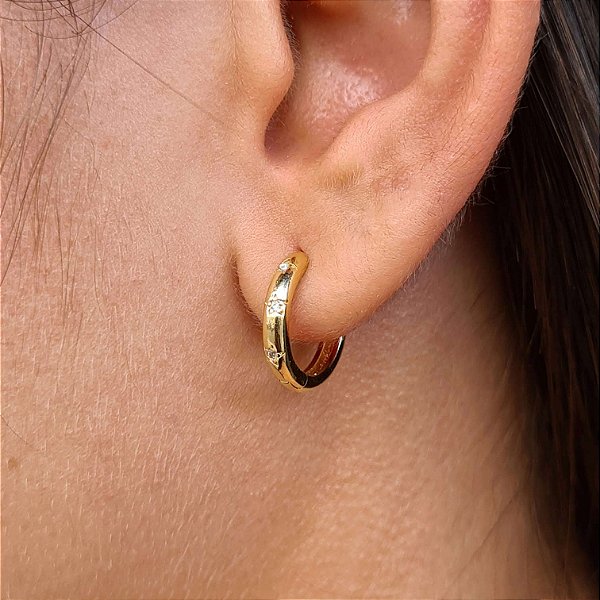 Argolas Semijoia 18k - 13mm - MB329