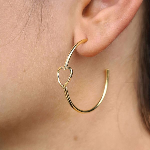 Argolas Semijoia 18k - 30mm - MB394