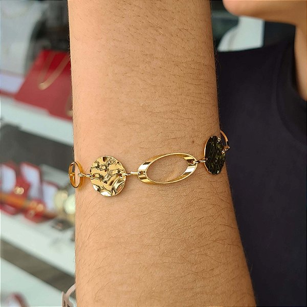 Pulseira Feminina Semijoia 18k - 17cm+7cm - MP47