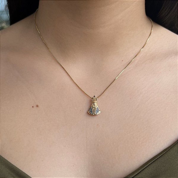 Gargantilha com Pingente Nossa Senhora Aparecida - MC426
