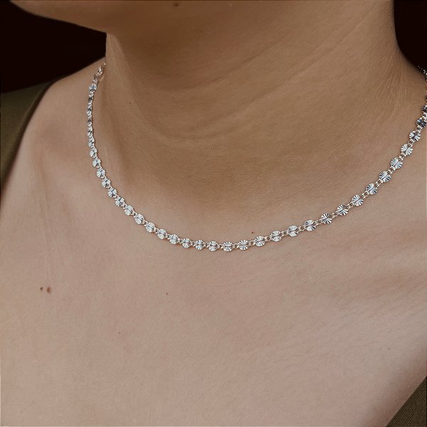 Gargantinha Elo Trevinho Prata 925 - 45cm - CPR417