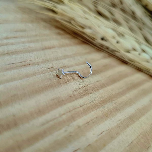 Piercing para Nariz Estrelinha Prata 925 - PIPR204