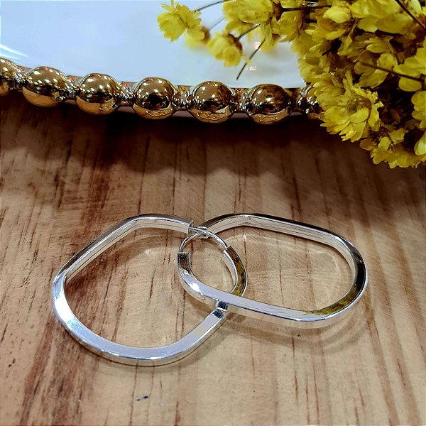 Argolas Oval Prata 925 - 30mm - BPR462