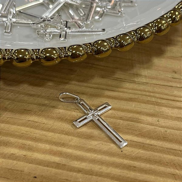Pingente Crucifixo Prata 925 - 28mm - PIPR215