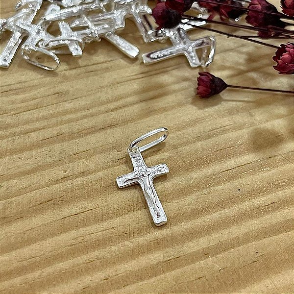 Pingente Crucifixo com Cristo Prata 925 - 18mm - PIPR224