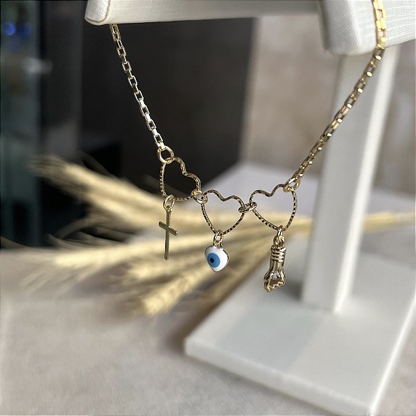 Pulseira Infantil Semijoias 18k - 15cm+5cm extensor - MP108