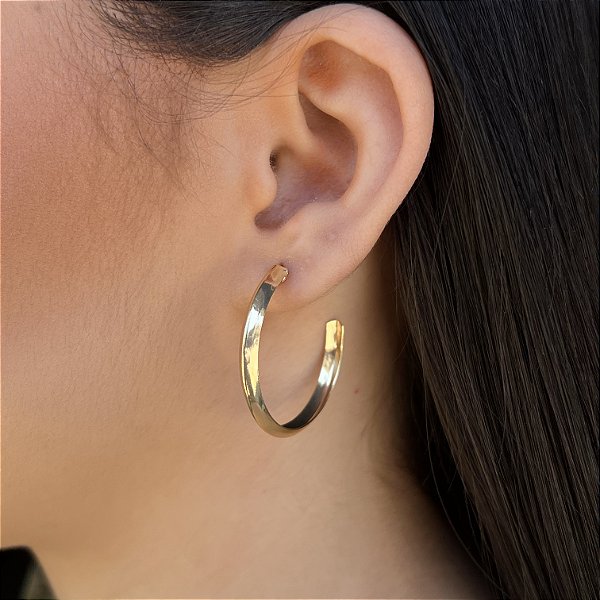 Brincos Argolas  Semijoias 18k  32mm - MB583