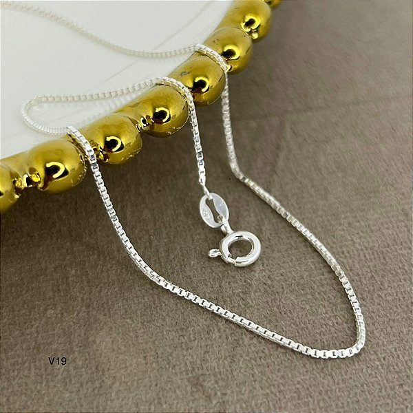 Corrente Veneziana Diamantada Prata 925 - 60cm - CPR522