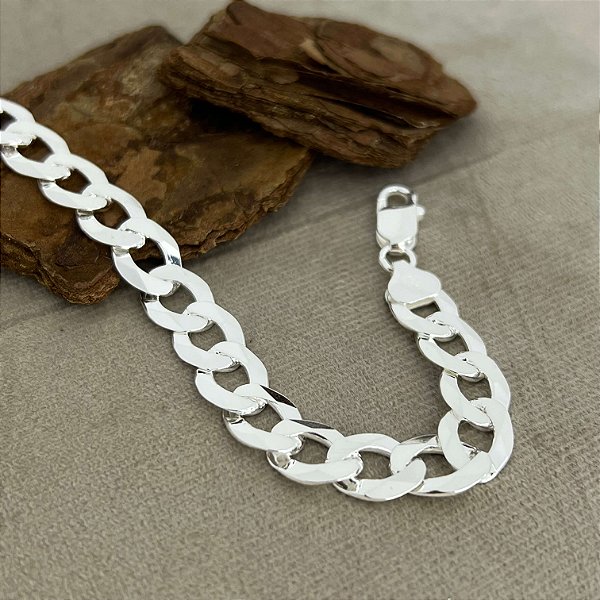 Pulseira Masculina Grumet Prata 925  F220 - 10mm - 21cm - PPR340