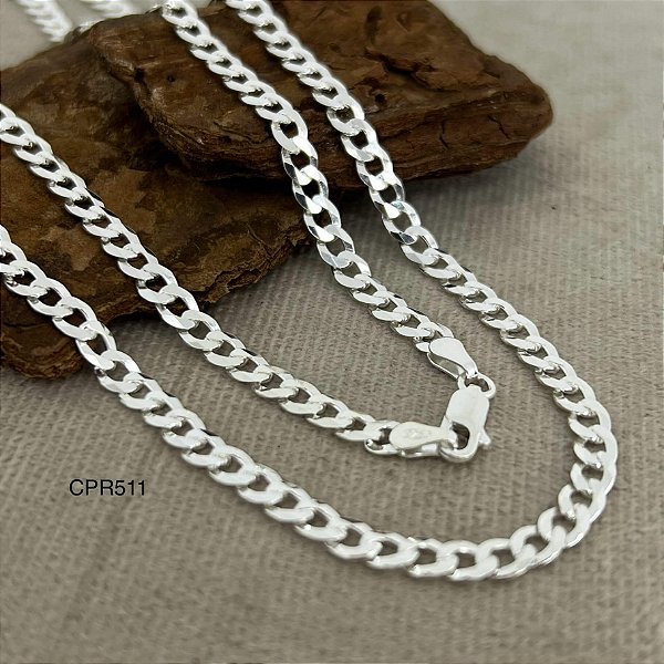 Corrente Grumet Flat F100 Prata 925 - CPR511