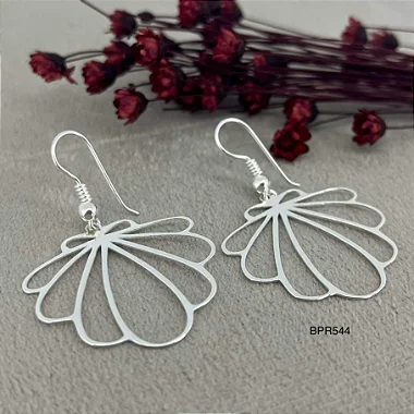 Brincos Concha Vazado Prata 925 - 28mm - BPR546