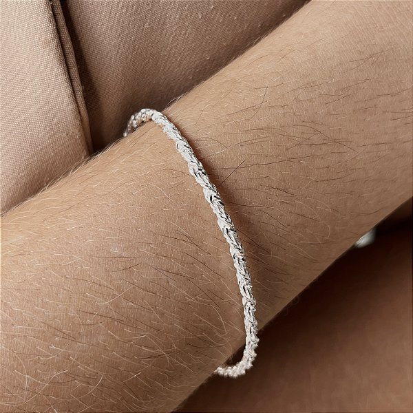 Pulseira Cordão Baiano Prata 925 - 19cm - PPR380