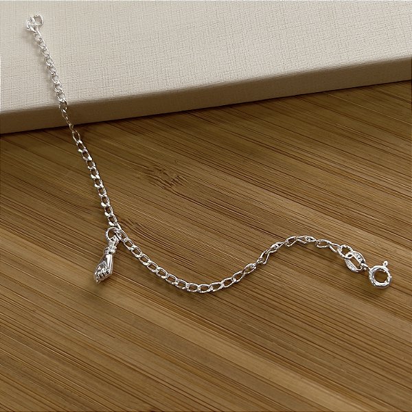 Pulseira Figa Infantil Prata 925 - 14cm - PPR394