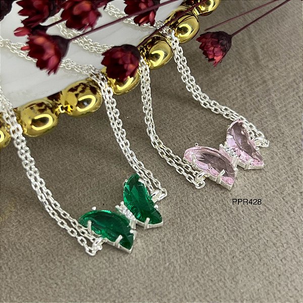 Pulseira Borboleta Cravejada Pedras Zircônias Prata 925 - PPR429