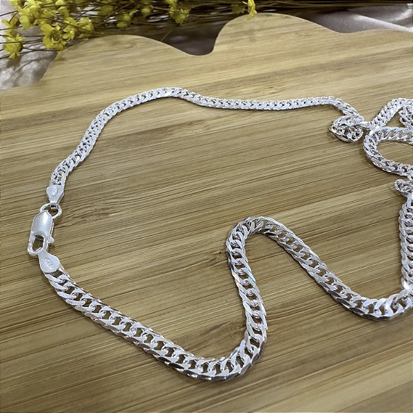 Corrente Masculina Grumet Duplo Prata 925 - 60cm - 4,0mm - CPR605