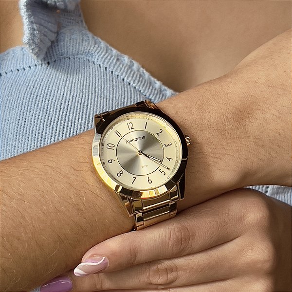 Relógio Mondaine Feminino Dourado - 32518LPMVDE1