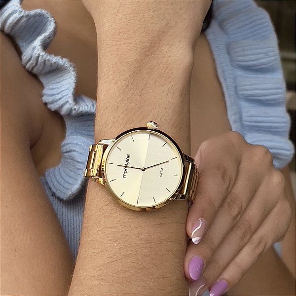 Relógio Mondaine Feminino Dourado - 32387LPMVDE1