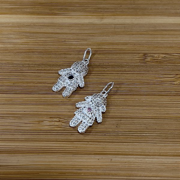Pingentes Filhos Menino e Menina Cravejados Prata 925 - 20mm - PIPR360