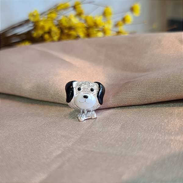 Berloque Cachorro com Ossinho Prata 925 - PDI89