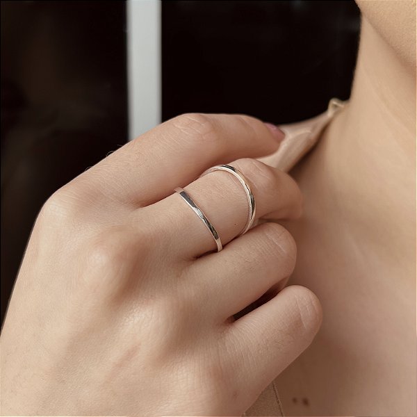 Anel Vazado Prata 925 - APR198