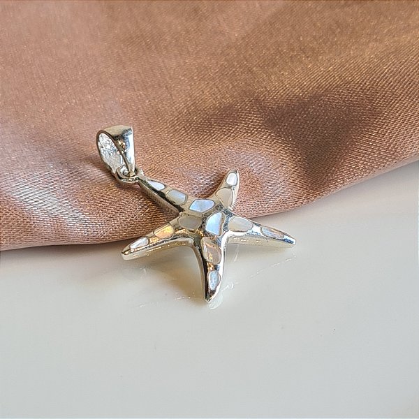 Pingente Estrela em Madre Perola (Pedra Natural) - 22mm - PIPR364