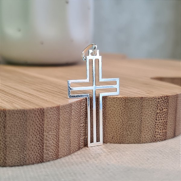 Pingente Crucifixo Prata 925 - 30mm - PIPR374