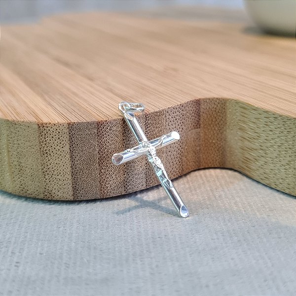 Pingente Crucifixo Jesus Crucificado Prata 925 - 25mm - PIPR378