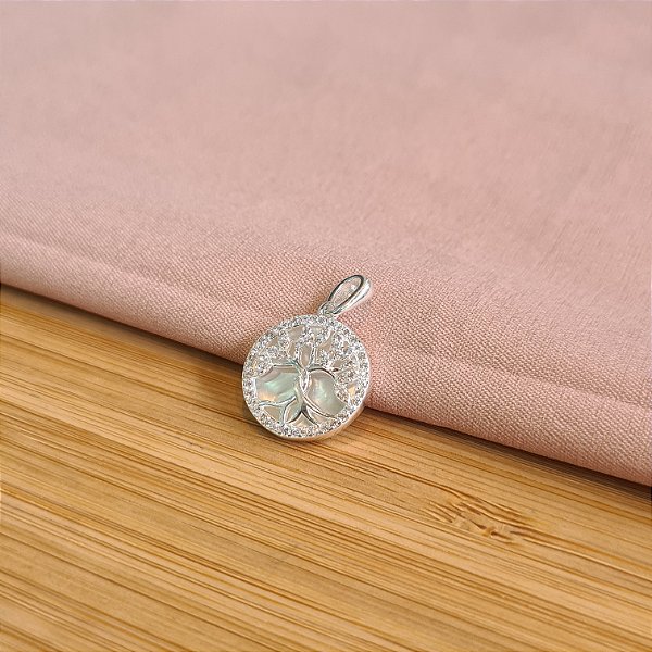 Pingente Árvore da Vida Cravejado em Madrepérola - PIPR381